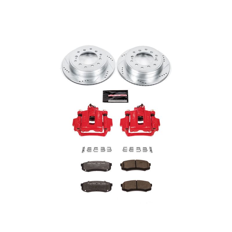 PowerStop Z36 brake kit with rear calipers for 2010-2014 Toyota FJ Cruiser, designed for truck and tow performance braking.