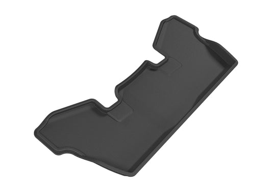 Black 3D MAXpider rubber 7-passenger Honda Pilot Kagu 3rd row floormats, designed to protect and fit the vehicle's floor area.