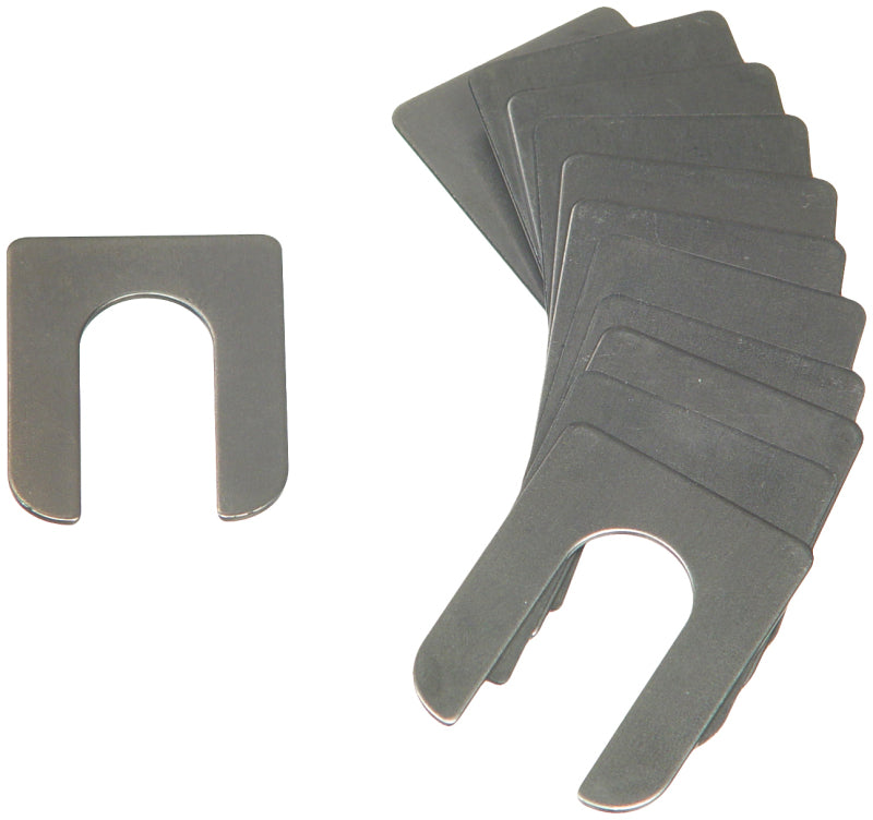 Moog 1/32 inch freightliner tandem truck universal alignment shim for suspension and alignment kits, showing the metal shim.