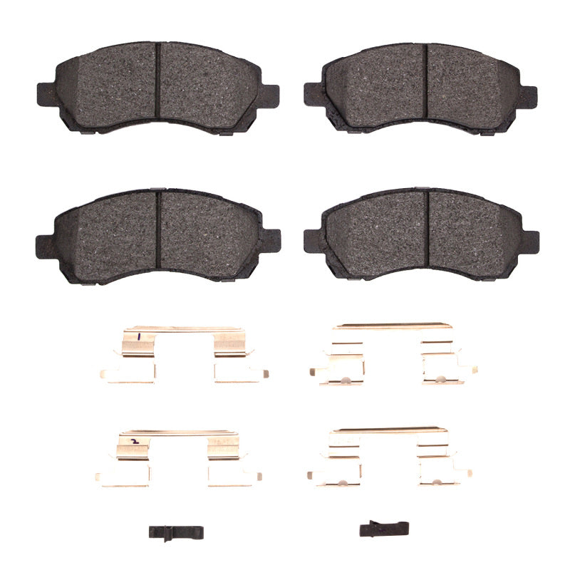 R1 Concepts Subaru Impreza 1997-2001 front ceramic brake pads and hardware kit, OE quality for reliable braking performance.