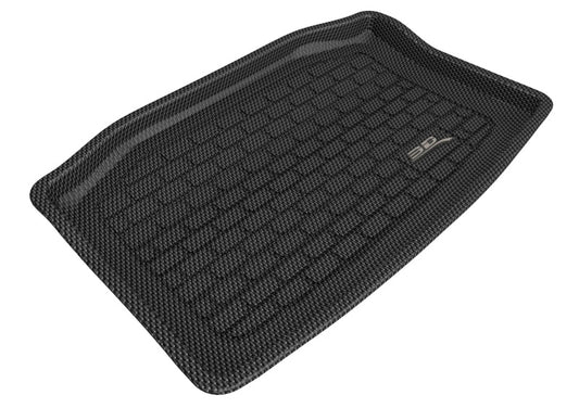 Black 3D MAXpider Tesla Model 3 rear lower Kagu cargo liner, durable rubber floor mat for 2018-2021 Tesla Model 3.