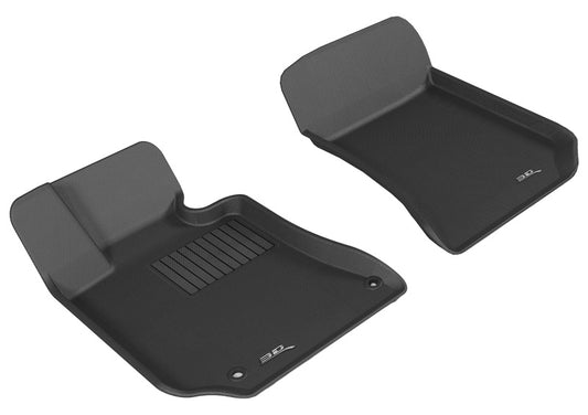 Black 3D MAXpider rubber floor mat for 2010-2013 Mercedes-Benz E-Class W212 first row, durable all-weather car interior protection.