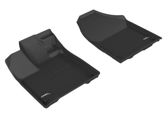 3D MAXpider black rubber floor mat for 2016-2020 Honda Pilot and Passport, first-row Kagu 1st row floormat showing textured surface