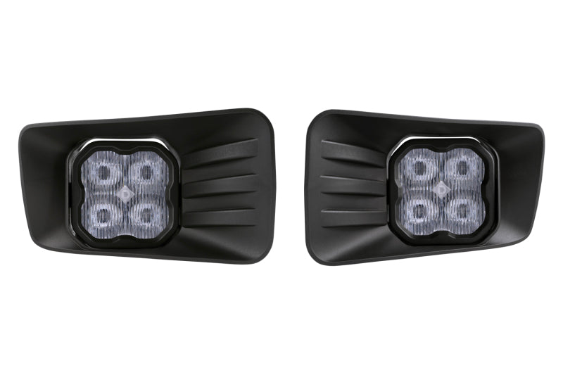 Diode Dynamics LED fog light for Chevrolet Suburban, Avalanche, Silverado, Tahoe, and HD trucks, showcasing sleek design and bright illumination.