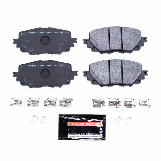 PowerStop racing front brake pads for Fiat 124 Spider 2017-2019, high-performance track day SPEC brake pads, close-up view