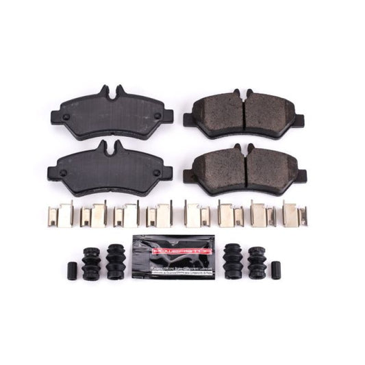 PowerStop Z23 Evolution Sport rear brake pads for Dodge Sprinter 2500, including hardware, designed for performance braking.