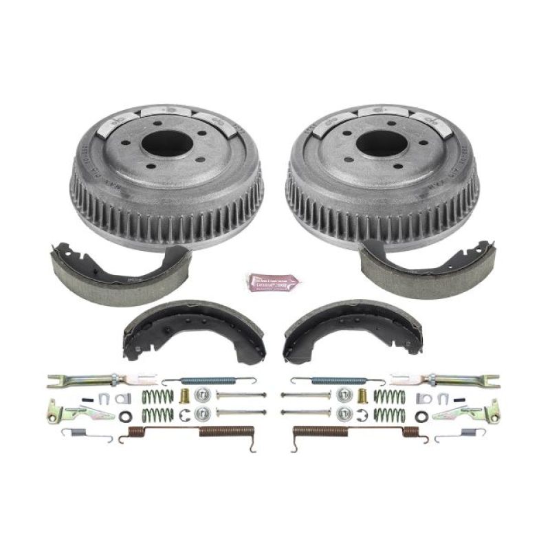 PowerStop rear brake drums for 1996-2000 Chevrolet Tahoe 2WD, Autospecialty drum kit with brake drum components.