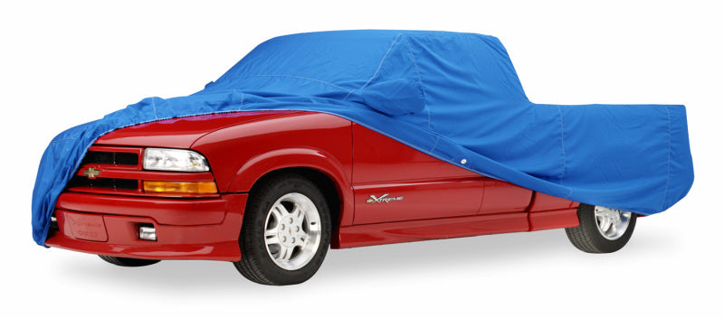 Covercraft Sunbrella custom car cover for Mazda MX-5 from 1999 to 2005, in toast color, protects the vehicle from outdoor elements.