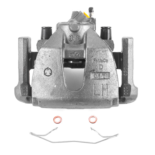 PowerStop front left OE brake caliper with bracket for Mazda 3 2008-2009, high-performance automotive brake component.