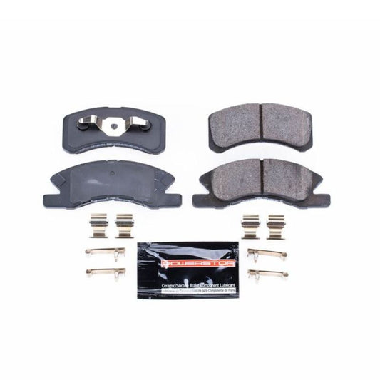 PowerStop Z23 Evolution Sport brake pads with hardware for Mitsubishi Mirage 2014-2015 front performance brake replacement