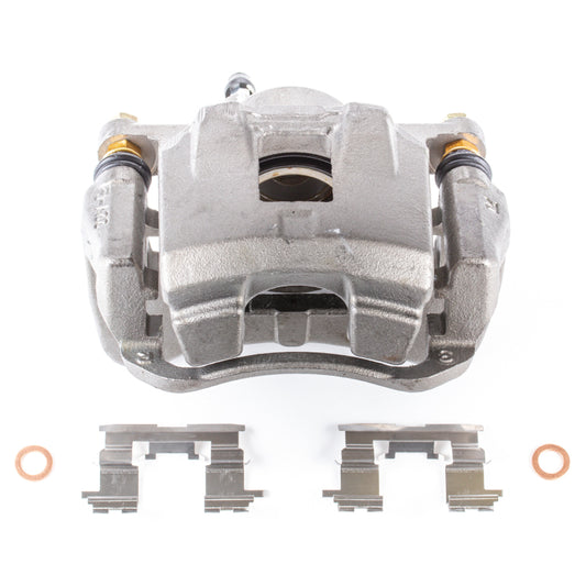 PowerStop OE front right brake caliper with bracket for 2004 Scion xA, showing the metallic caliper assembly.