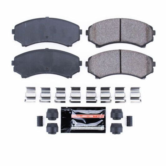 PowerStop Z23 Evolution Sport brake pads for 2002 Honda Passport front performance brake system with hardware included.
