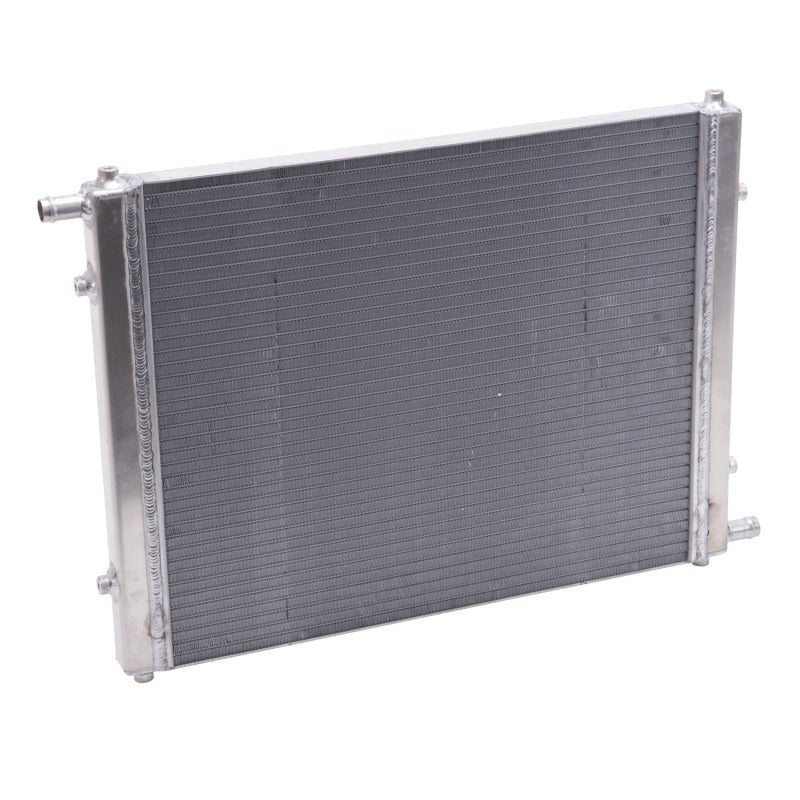Edelbrock dual pass intercooler in black, 34-inch wide by 14-inch high, 2.25-inch deep, with 55,000 Btu/hr cooling capacity.