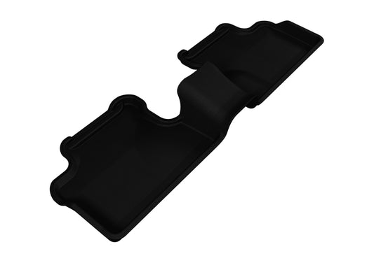 Black 3D MAXpider Kagu 2nd row rubber floor mats for Mazda 3 (2010-2013) with textured surface and custom fit.