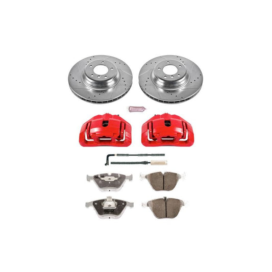 PowerStop front Z26 street brake caliper kit for BMW 335xi 2007-2008, performance brake calipers with calipers visible in the image.