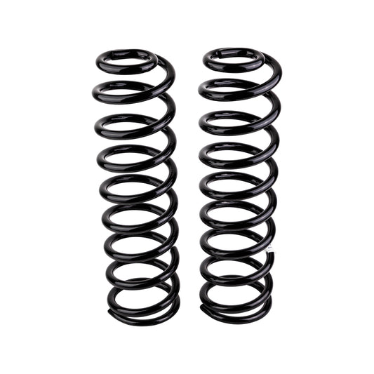 Old Man Emu rear coilover spring for Jeep JK, ARB / OME coil spring suspension part, showing the spring's coil design and branding.