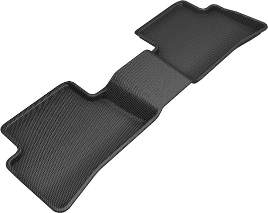 Black 3D MAXpider rubber floor mats for Lexus UX 2019-2020 second row, designed to protect and fit the vehicle interior.