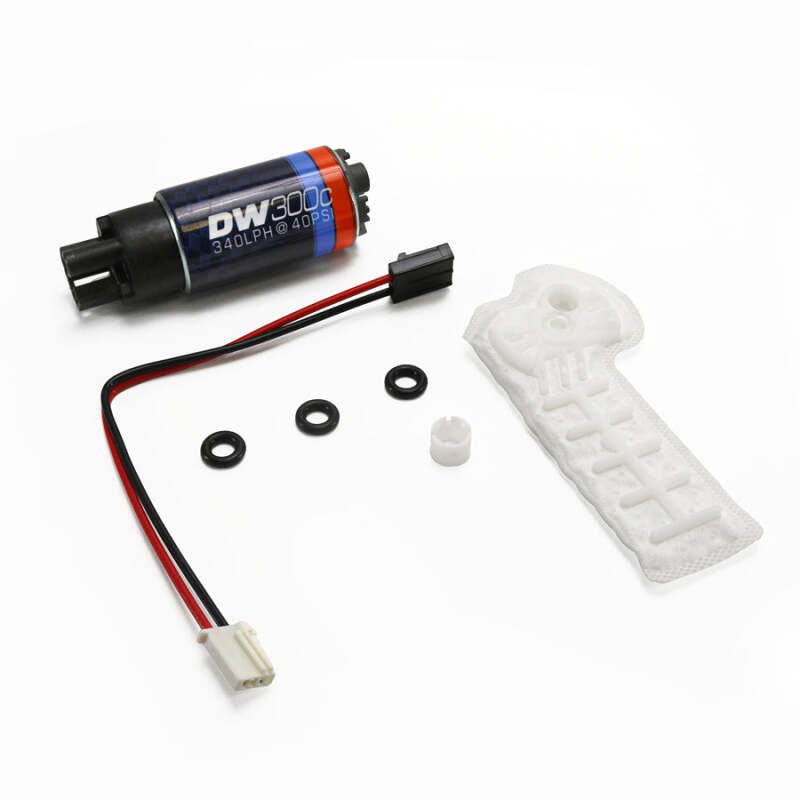 DeatschWerks DW300C fuel pump for Subaru WRX, BRZ, and GR86, 340lph compact fuel pump with installation kit.