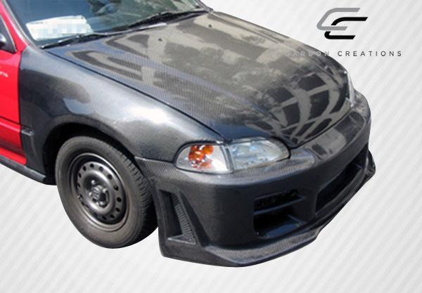 1992-1995 Honda Civic Carbon Creations OEM Look Carbon Fiber Hood