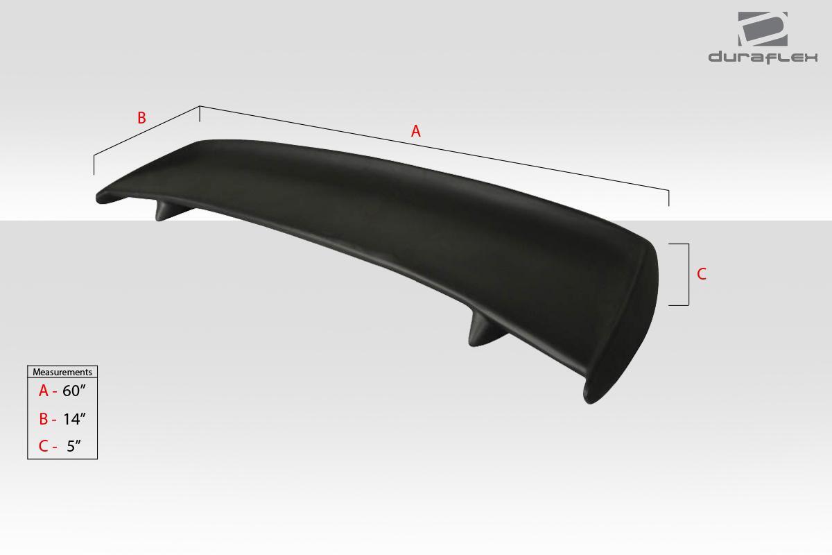Universal Duraflex Bomber Wing Trunk Lid Spoiler - 1 Piece (S)