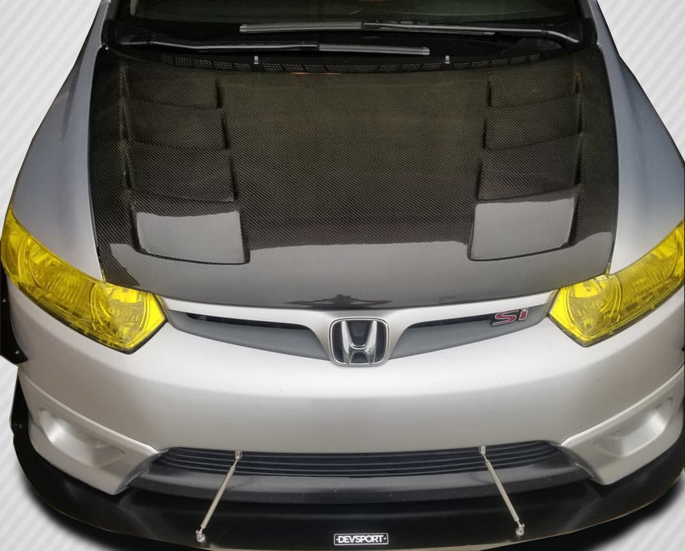 2006-2011 Honda Civic 2DR Carbon Creations Circuit Hood - 1 Piece