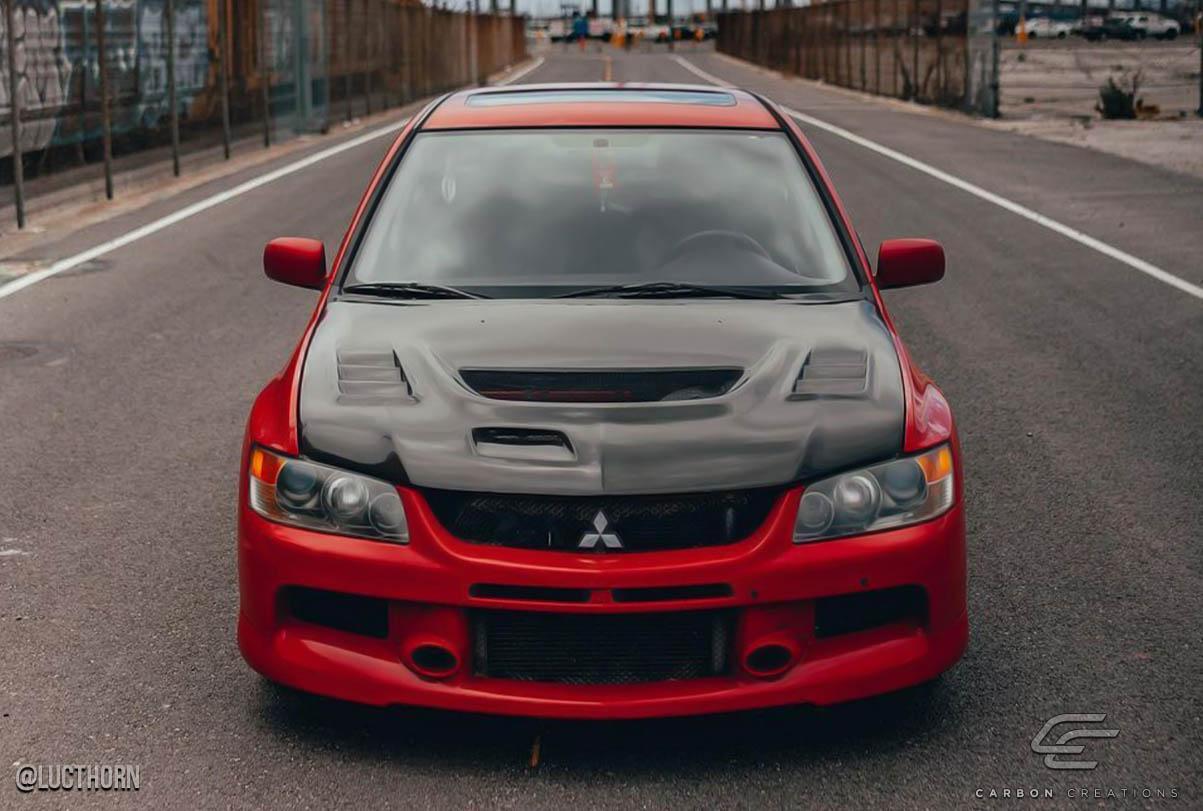 2003-2006 Mitsubishi Evolution Carbon Creations C-1 Carbon Fiber Hood