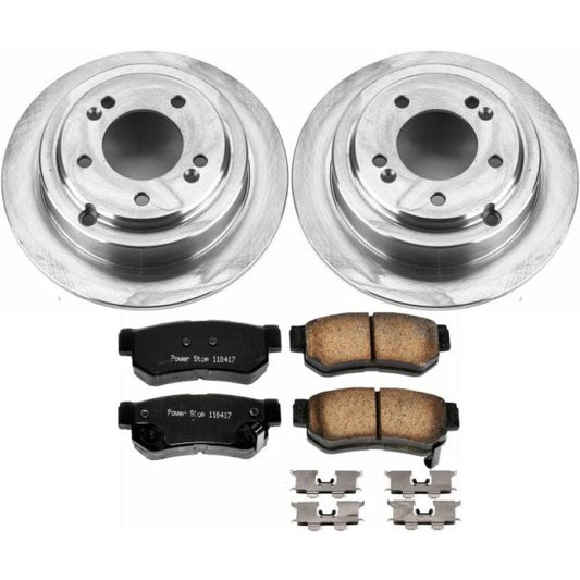 PowerStop OE rear brake kit for 2004-2006 Kia Amanti, includes brake pads and hardware for reliable stopping performance.