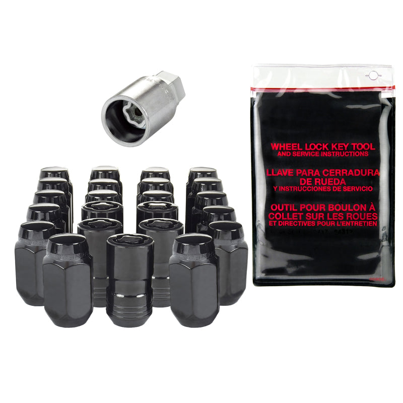 McGard SplineDrive Tuner 23-PC Jeep JL lug nut kit with locks and cone tool, black finish, M14x1.5, 22mm hex for wheel installation