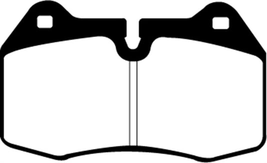 EBC Redstuff front brake pads for BMW M5 E34 3.8 (1994-1999), high-performance brake pads with red friction material