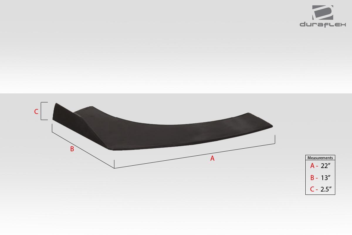 Universal Duraflex GT Concept Front Under Spoiler Air Dam Lip Splitters - 2 Piece (S)