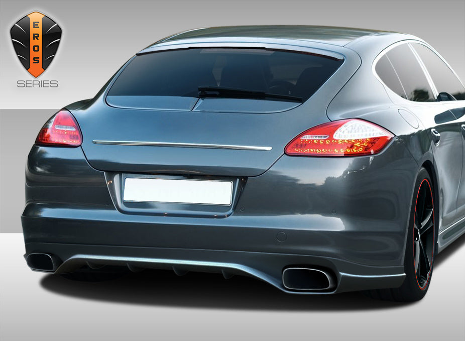 2010-2013 Porsche Panamera Eros Version 2 Rear Lip Under Spoiler Air Dam - 1 Piece