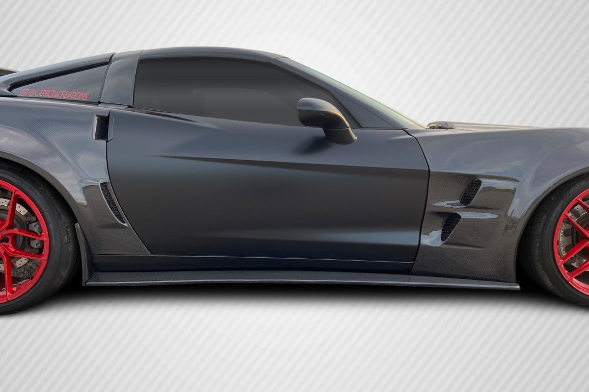 2005-2013 Chevrolet Corvette Carbon Creations GT500 Carbon Fiber Side Skirts