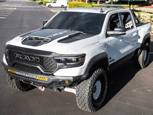 2019-UP RAM 1500 TRX CARBON FIBER FRONT UPPER GRILLE TRIM SURROUNDING