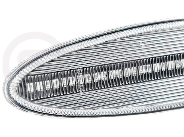1997-2004 Chevrolet Corvette C5 | Rear Bumper Clear / Red / Black Lens Red LED Side Marker Lights Pair
