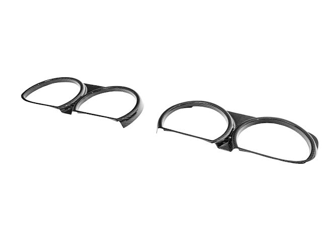 2015-2023 DODGE CHALLENGER | FACTORY STYLE CARBON FIBER HEADLIGHT TRIM COVER W/ FRONT GRILLE INSERT