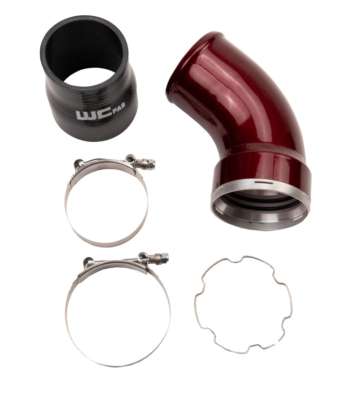 Wehrli 06-10 Duramax LBZ/LMM Intercooler Outlet Elbow Kit - Gun Metal