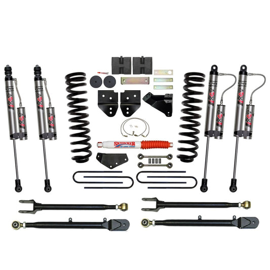 Skyjacker 6-inch lift kit for 2008 Ford F-250 Super Duty with 4L, featuring durable suspension components and installation hardware.