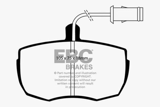 EBC Ultimax2 front brake pads for Land Rover Range Rover 3.5, OE quality, showing the brake pad set with metal backing plates.