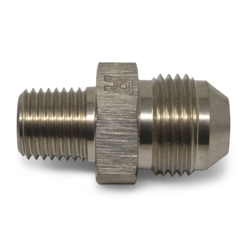 Russell Performance -6 AN to 3/8 inch NPT straight flare to pipe fitting, Endura brand, metal construction with threaded ends
