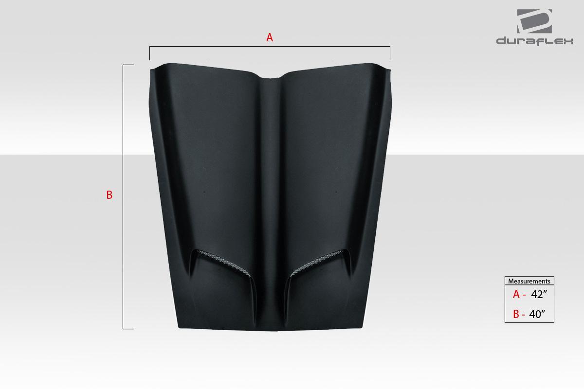 Universal Duraflex WS6 Look Hood Cowl Scoop Vent - 1 Piece