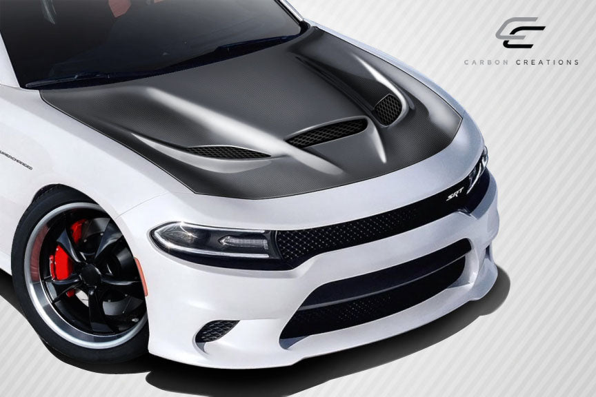 2015-2023 Dodge Charger Carbon Creations Hellcat Carbon Fiber Hood