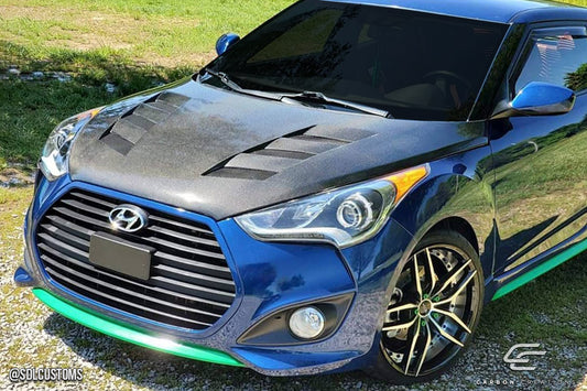 2012-2017 Hyundai Veloster Carbon Creations AM-S Carbon Fiber Hood