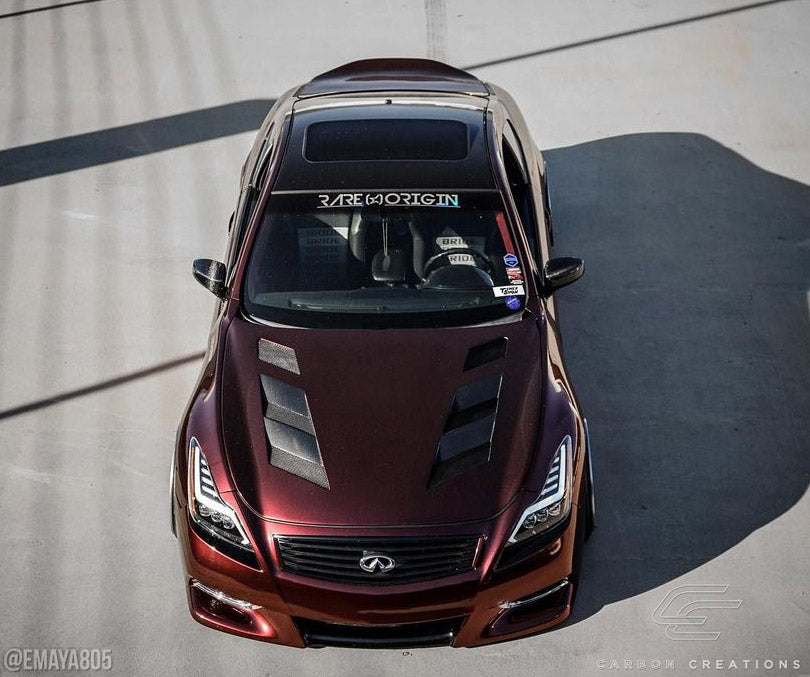 2008-2015 Infiniti G Coupe G37 Q60 Carbon Creations DriTech AM-S Hood - 1 Piece