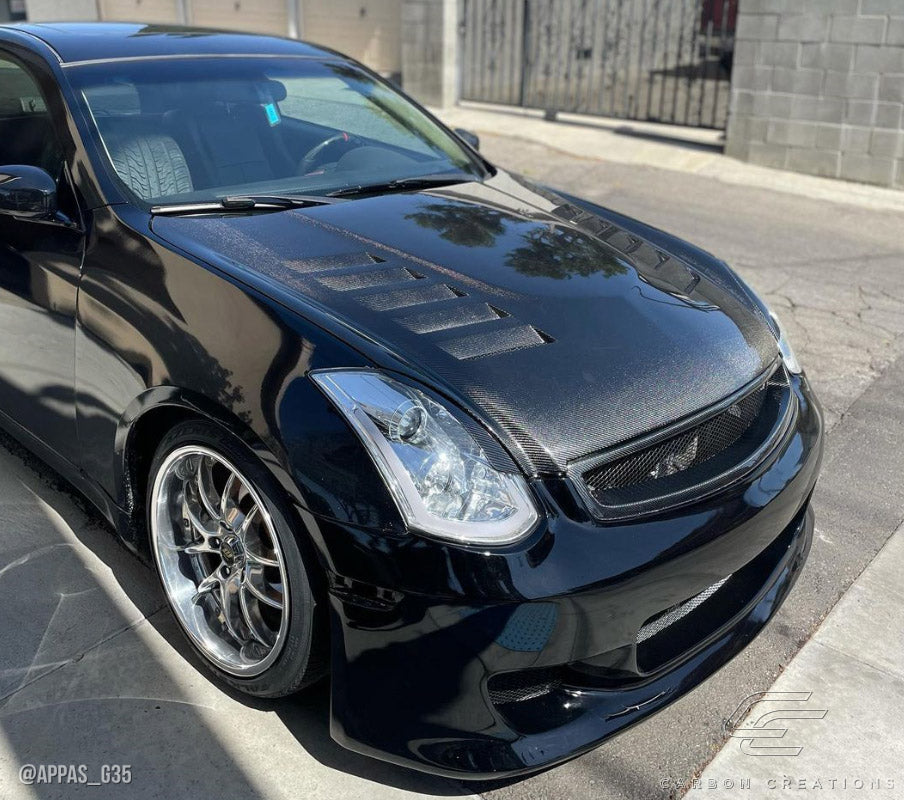 2003-2007 Infiniti G Coupe G35 Carbon Creations DriTech O Design Hood - 1 Piece