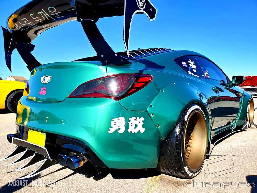 2010-2016 Hyundai Genesis Coupe 2dr Duraflex Circuit 75 MM Fender Flare Kit - 4 Piece