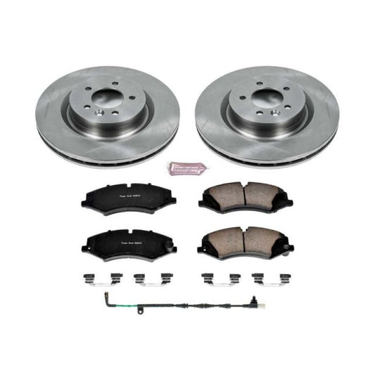 PowerStop OE front brake kit for Land Rover LR4 from 2011-2016, includes brake pads and rotors for reliable stopping power.