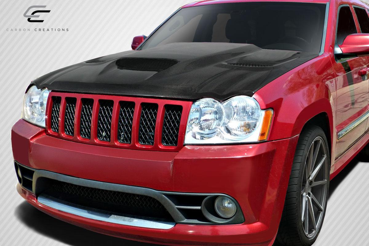 2005-2010 Jeep Grand Cherokee Carbon Creations Hellcat Look Carbon Fiber Hood