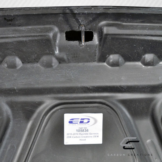 2010-2012 Hyundai Genesis Carbon Creations OEM Look Carbon Fiber Hood