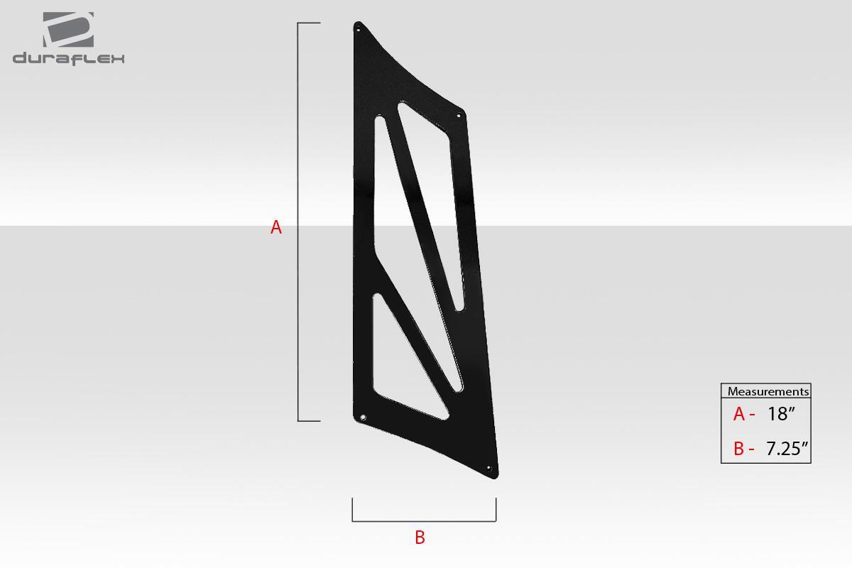 Universal 70" Duraflex VRX V2 Tall Wing Complete Kit - 9 Piece