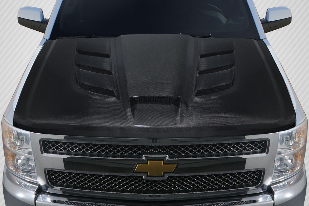 2007-2013 Chevrolet Silverado Carbon Creations Viper Look Carbon Fiber Hood